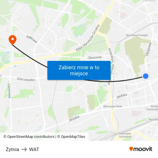 Żytnia to WAT map