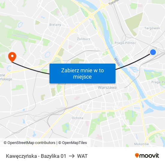 Kawęczyńska - Bazylika 01 to WAT map