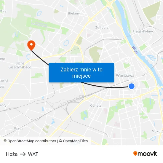 Hoża to WAT map