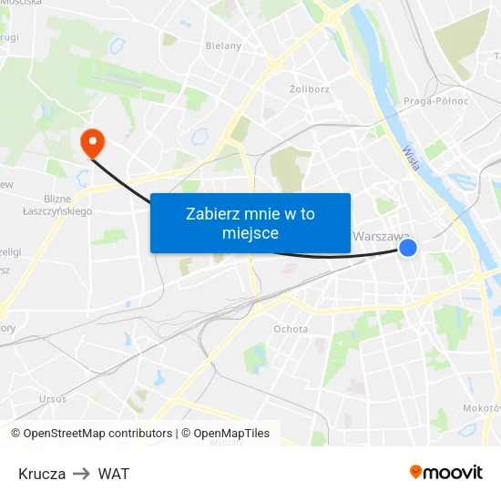 Krucza to WAT map