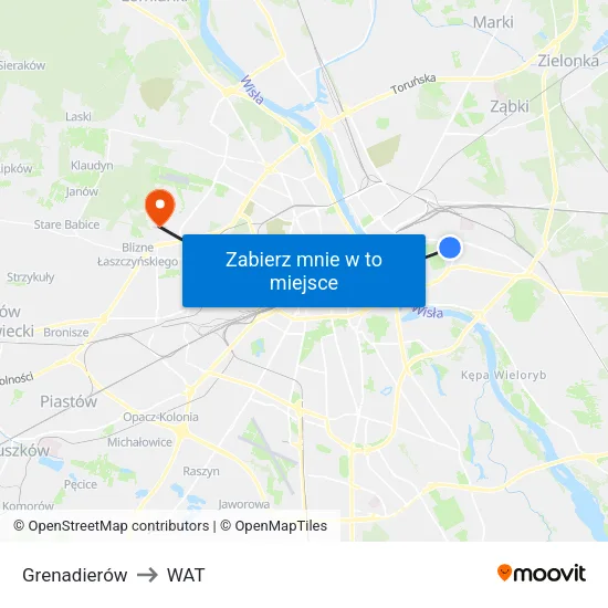 Grenadierów to WAT map