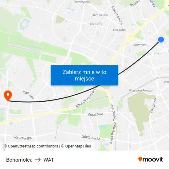 Bohomolca to WAT map