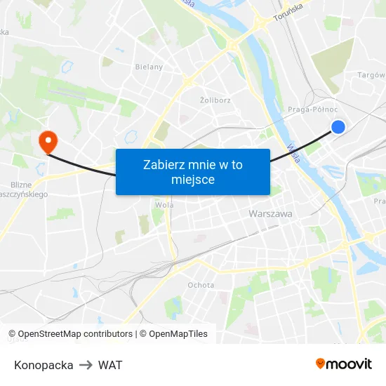 Konopacka to WAT map