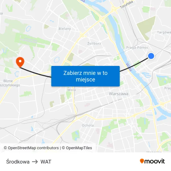 Środkowa to WAT map