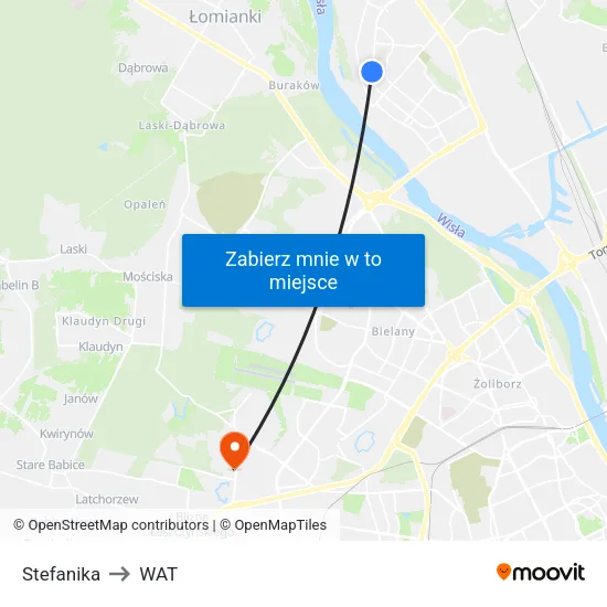 Stefanika to WAT map