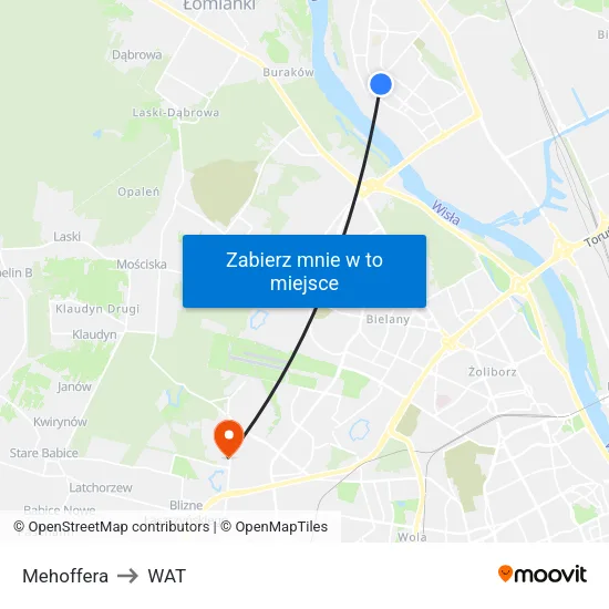 Mehoffera to WAT map