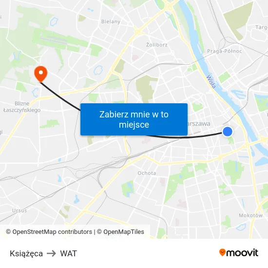 Książęca to WAT map