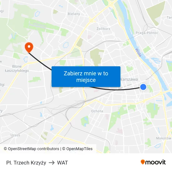 Pl. Trzech Krzyży to WAT map