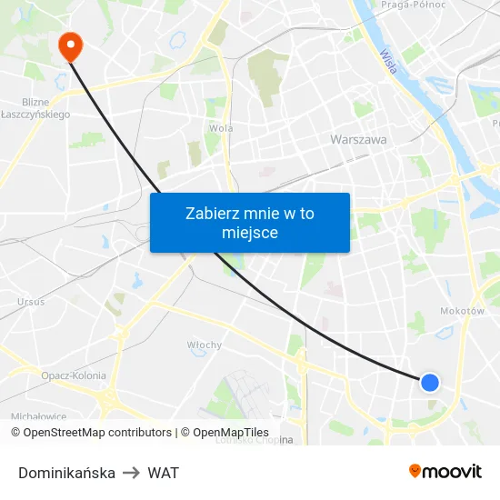 Dominikańska to WAT map