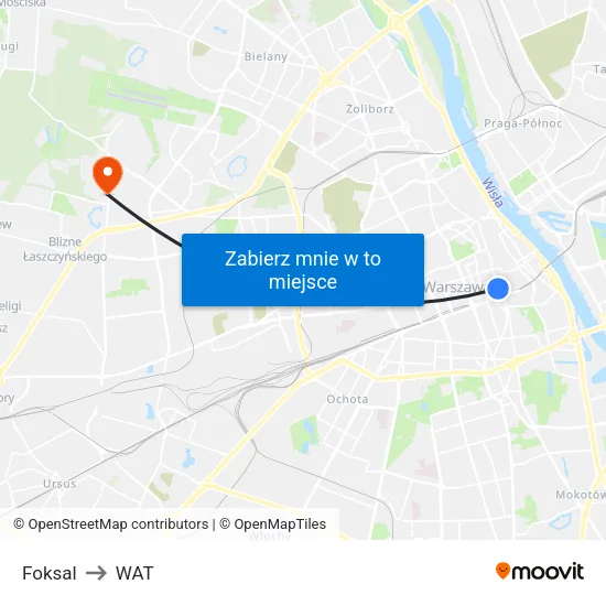 Foksal to WAT map