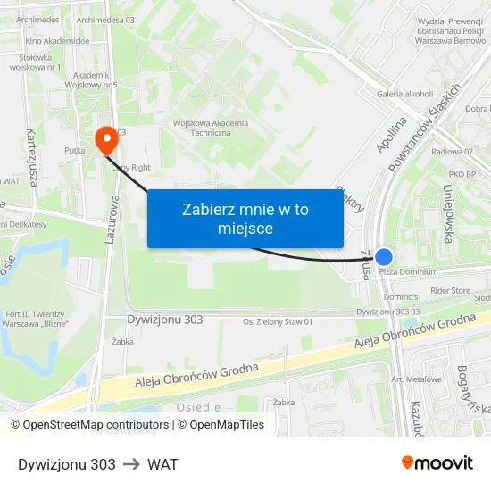 Dywizjonu 303 to WAT map