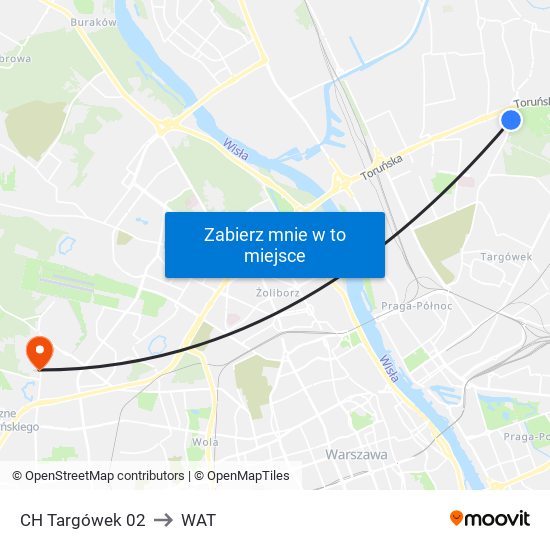CH Targówek 02 to WAT map