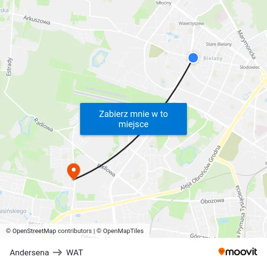 Andersena to WAT map