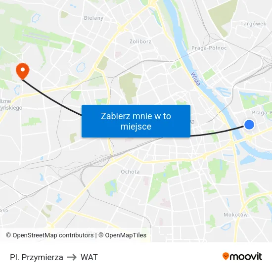 Pl. Przymierza to WAT map