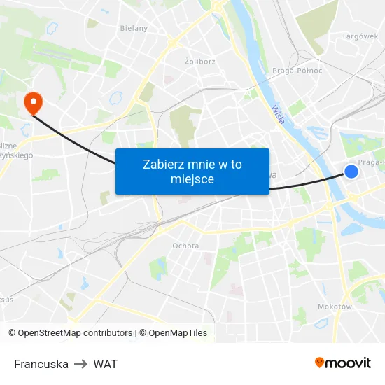 Francuska to WAT map