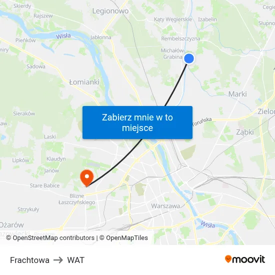 Frachtowa to WAT map