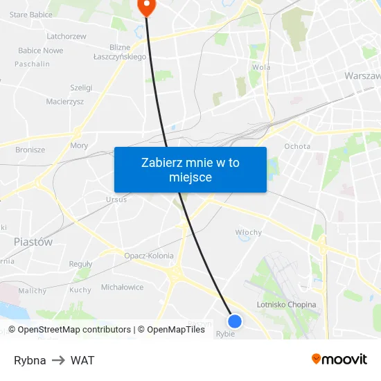 Rybna to WAT map