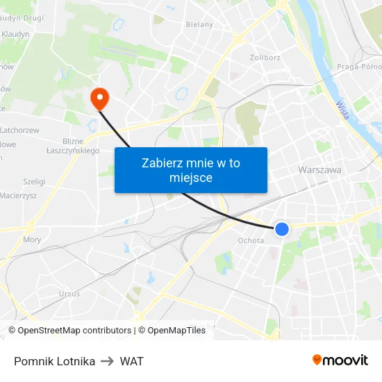 Pomnik Lotnika to WAT map