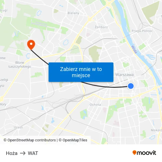 Hoża to WAT map