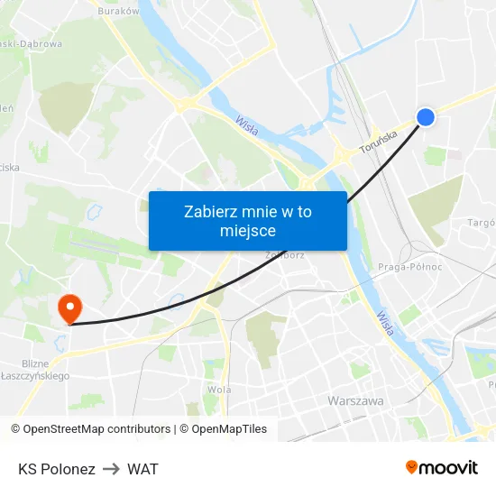 KS Polonez to WAT map