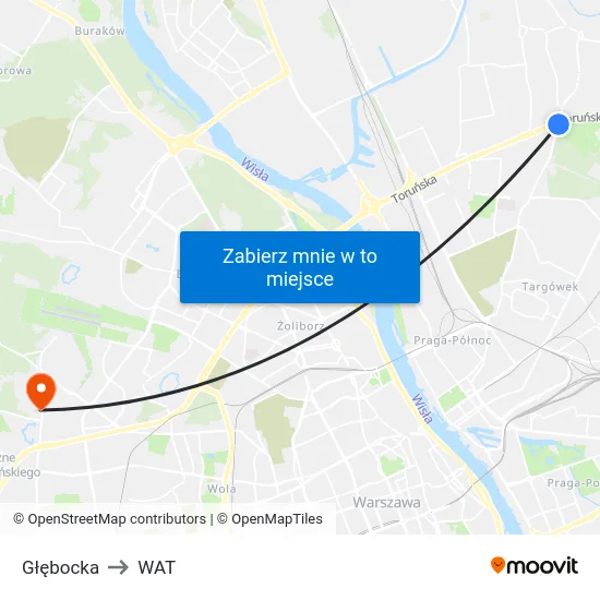 Głębocka to WAT map