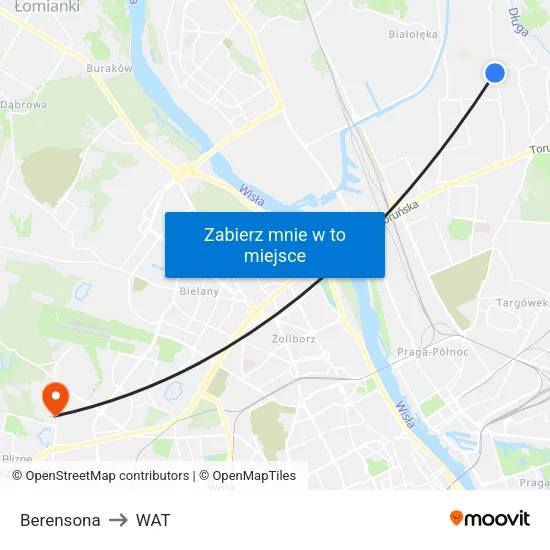 Berensona to WAT map