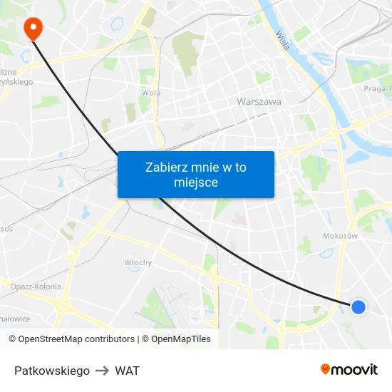 Patkowskiego to WAT map