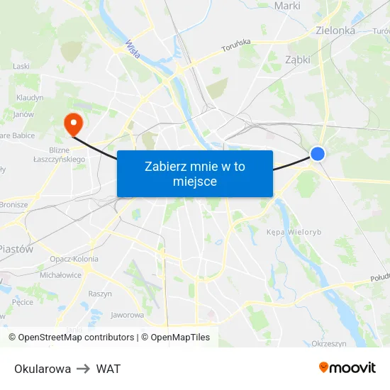 Okularowa to WAT map