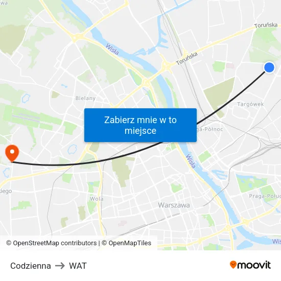 Codzienna to WAT map