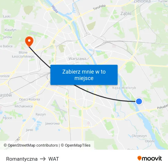 Romantyczna to WAT map