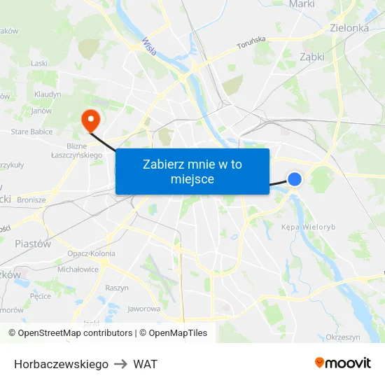 Horbaczewskiego to WAT map