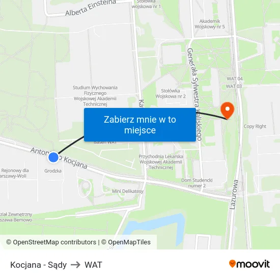 Kocjana - Sądy to WAT map