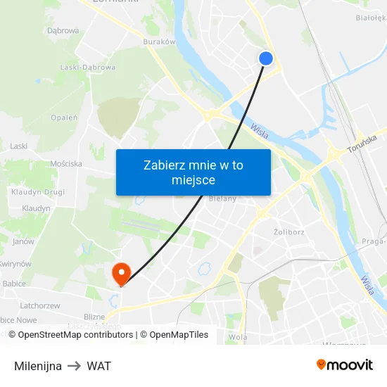 Milenijna to WAT map