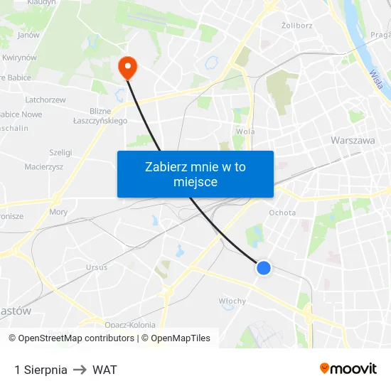 1 Sierpnia to WAT map