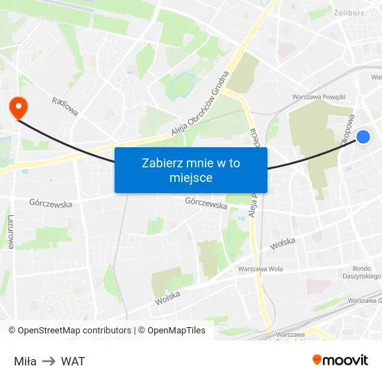 Miła to WAT map