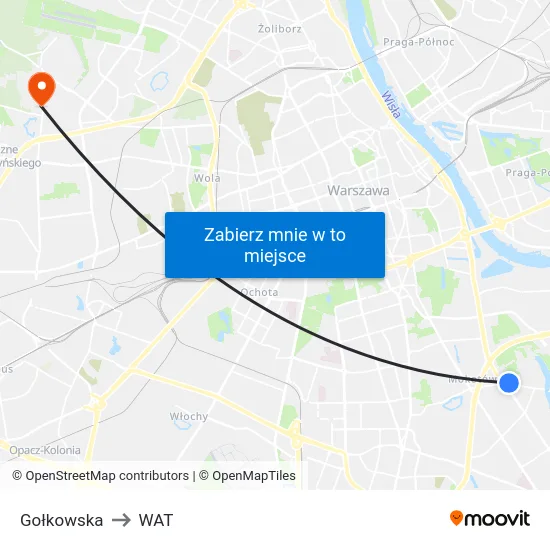 Gołkowska to WAT map