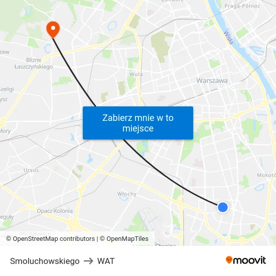 Smoluchowskiego to WAT map