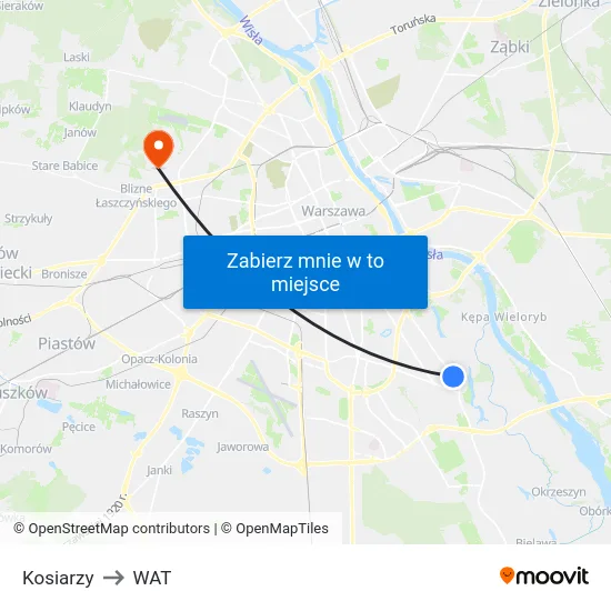 Kosiarzy to WAT map