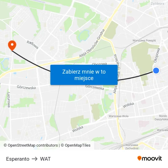 Esperanto to WAT map