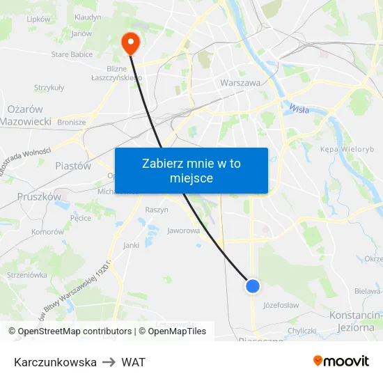Karczunkowska to WAT map