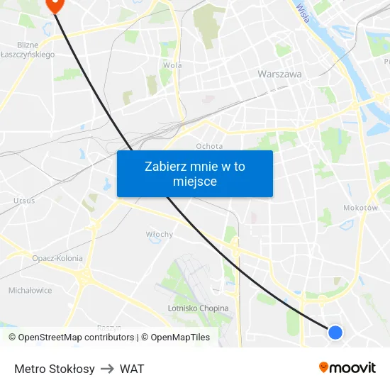 Metro Stokłosy to WAT map
