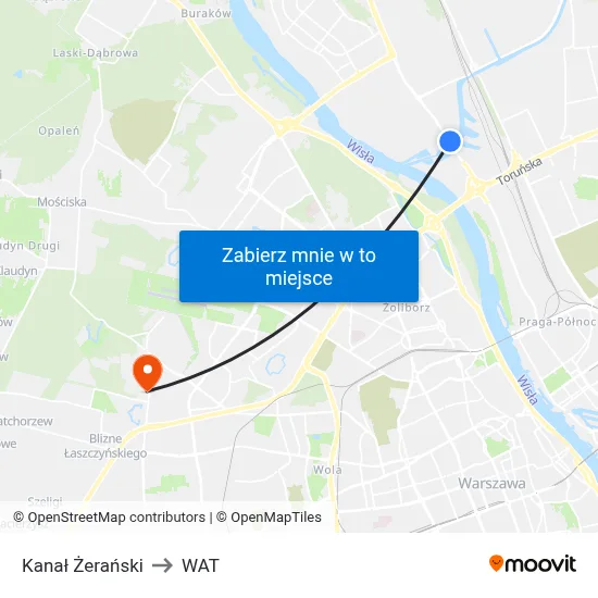 Kanał Żerański to WAT map