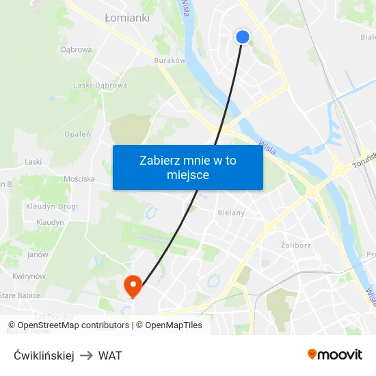 Ćwiklińskiej to WAT map