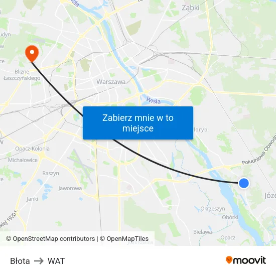 Błota to WAT map