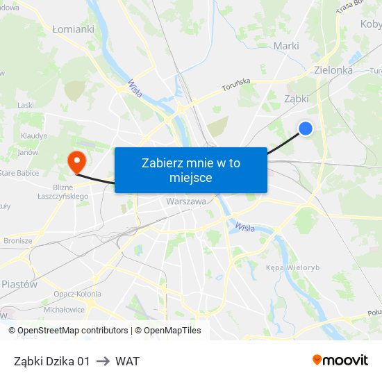 Ząbki Dzika 01 to WAT map