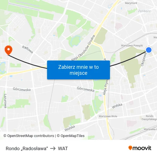 Rondo „Radosława” to WAT map