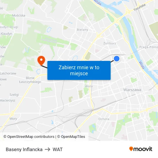 Baseny Inflancka to WAT map