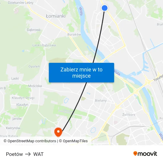 Poetów to WAT map