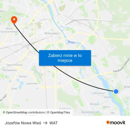 Józefów Nowa Wieś to WAT map