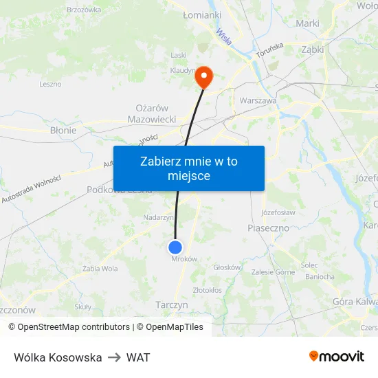 Wólka Kosowska to WAT map